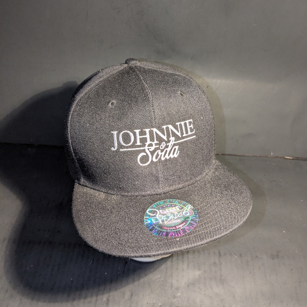 Johnnie & Soda Snapback Hat Black One Size Adjustable Apollo USA With Sticker